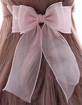 Baby Pink Sheer Hair Bow