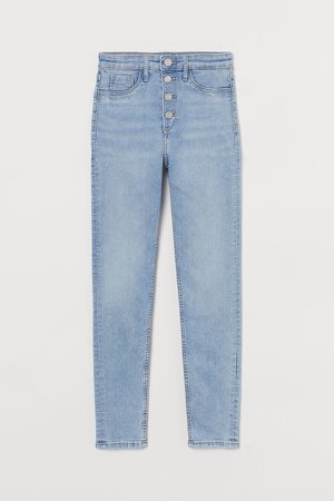 Skinny Fit High Jeans - Blue