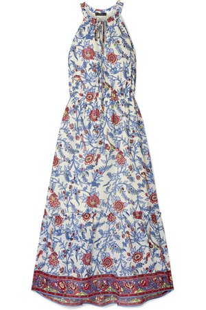 J.Crew | Ruffle-trimmed floral-print cotton-voile maxi dress | NET-A-PORTER.COM