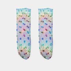 Rainbow Polka Dot Mesh Socks | Koi