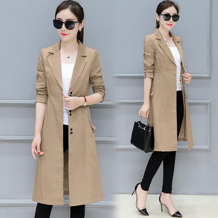 2020 New 2019 Women Trench Coat For Women Long Coat Fashionable Female Clothing Spring And Autumn Youth Clothing Korean Style K4452 From Regine, $44.37 | DHgate.Com