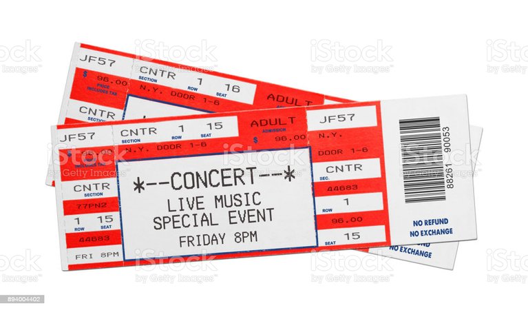 Concert tickets