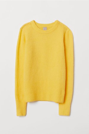 Knit Wool-blend Sweater - Yellow - Ladies | H&M US