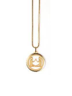 Gemini Zodiac Pendant | 18k Gold & Sterling Silver | Mercii