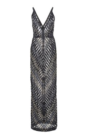 Sheer Bead-Embellished Tulle Gown by J. Mendel | Moda Operandi
