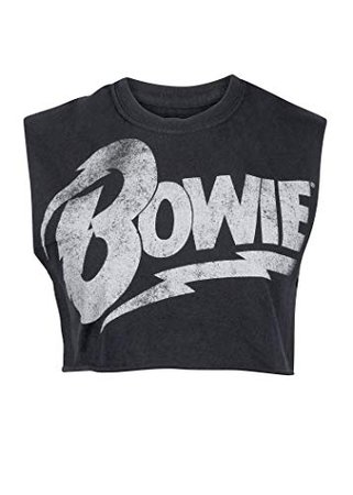 Amazon.com: Goodie David Bowie - Camiseta de manga corta para mujer, color negro: Clothing