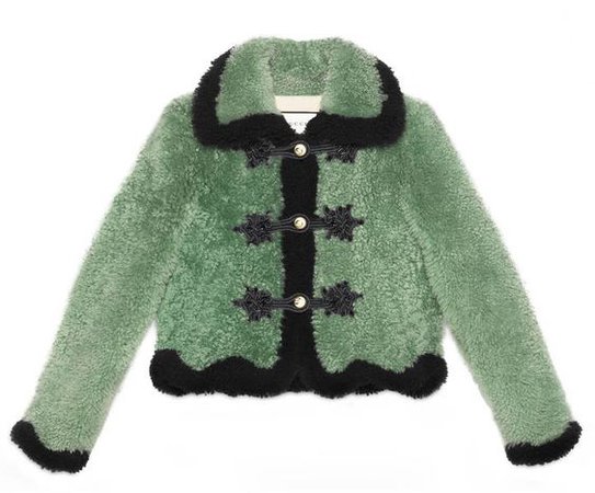 Gucci Embroidered shearling jacket