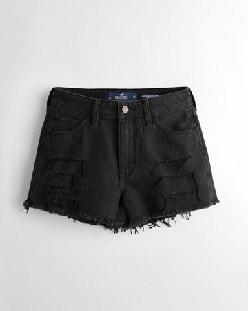 Girls High-Rise Denim Boyfriend Shorts | Girls Bottoms | HollisterCo.com