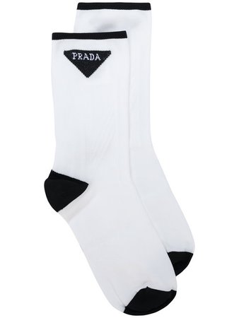 Prada Logo Stitched Socks $170 - Buy AW18 Online - Fast Global Delivery, Price