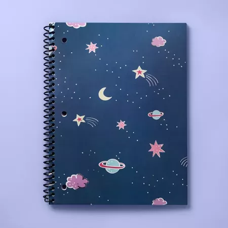 Space Spiral Subject Notebook - More Than Magic™ - Navy Blue : Target