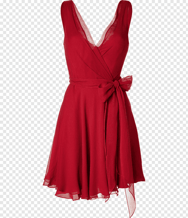 Red V-neck sleeveless dress, Dress Ralph Lauren Corporation Chiffon Silk Red, dress free png | PNGFuel