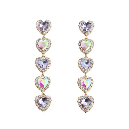 Sweet Purple Amethyst Diamond Heart Earrings · sugarplum · Online Store Powered by Storenvy
