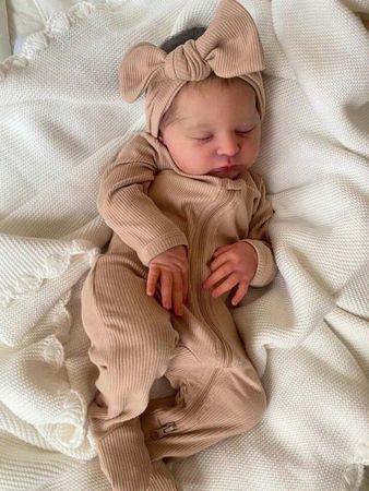 50cm 3D-Painting Skin With Visible Veins Laura Baby Reborn Doll Soft Silicone 20inch Asleep Girl Alive Newborn Bebe Birthday Gift Princess Toy For Kids | SHEIN USA
