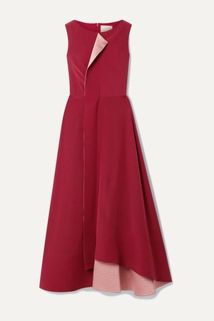 Claret Efilia asymmetric draped silk-crepe maxi dress | Roksanda | NET-A-PORTER