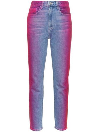 Jordache rainbow wash cropped jeans $357 - Buy Online SS19 - Quick Shipping, Price