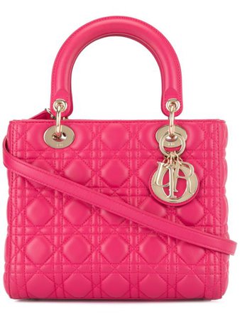 Pink Christian Dior pre-owned Lady Dior Cannage 2way Hand Bag 15BO0193 - Farfetch