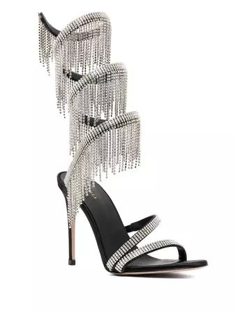 Le Silla Jewels 105mm fringe-detail Sandals - Farfetch