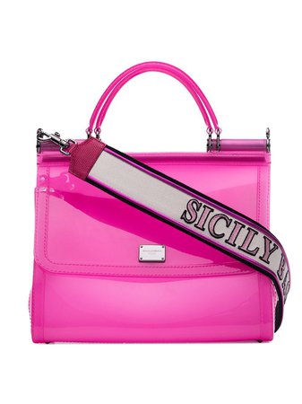 Dolce & Gabbana Pink Sicily Transparent Pvc Shoulder Bag | Farfetch.com