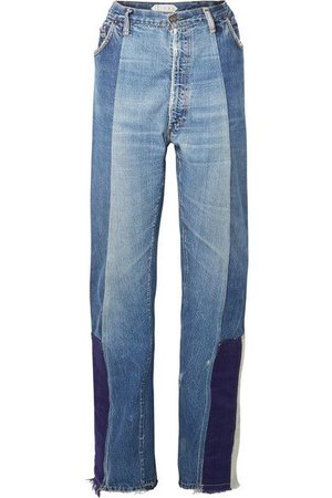TRE | Selena patchwork boyfriend jeans | NET-A-PORTER.COM
