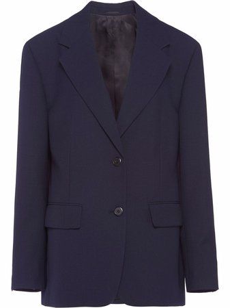 Shop Prada single-breasted wool blazer with Express Delivery - FARFETCH