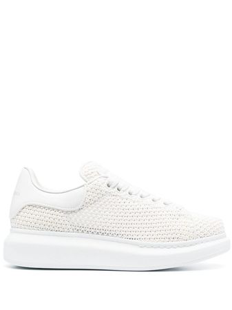 Alexander McQueen Knitted lace-up Sneakers - Farfetch