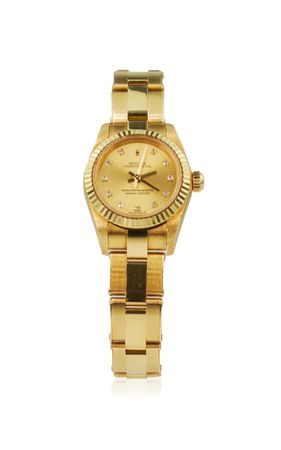 Rolex Oyster Perpetual 18k Yellow Gold Diamond Watch By Private Label London | Moda Operandi