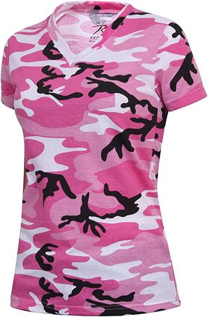 Amazon.com: Rothco Womens Long Length V-Neck Camouflage T-Shirt: Clothing, Shoes & Jewelry