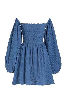 Agatha Smocked Cotton Off-The-Shoulder Dress By Cloe Cassandro | Moda Operandi