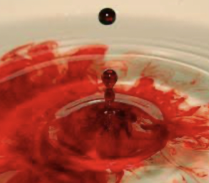 blood in water