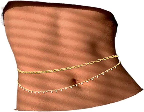 Αγοράστε Το Woeoe Pearl Waist Chains Gold Layered Belly Body Chain Beach Summer Body Jewelry Accessiores για γυναίκες και κορίτσια ηλεκτρονικά στο Greece. B096DXFKTZ