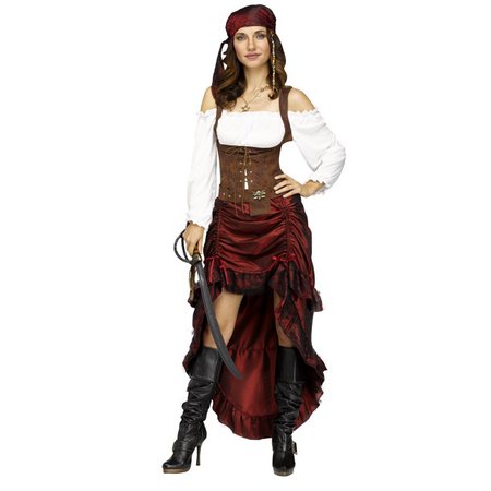 Fun World Inc. Pirate Queen Halloween Fantasy Costume Female, Adult, Multi-Color - Walmart.com