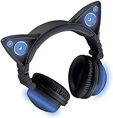 Amazon.com: Brookstone Wireless Cat Ear Headphones Bluetooth Headset (Color Changing): Cell Phones & Accessories