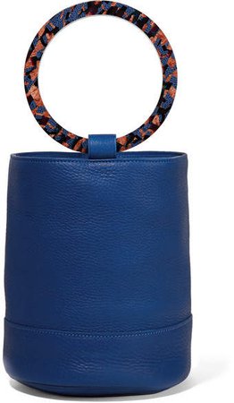 Bonsai 20 Textured-leather Bucket Bag - Cobalt blue