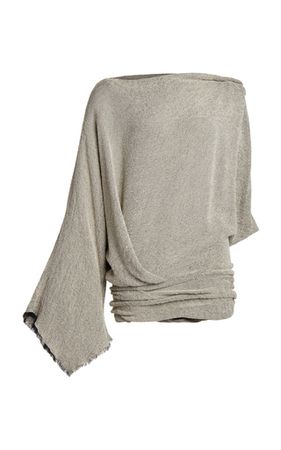 Amarnath Asymmetric Drape Silk-Blend Top By Christopher Esber | Moda Operandi