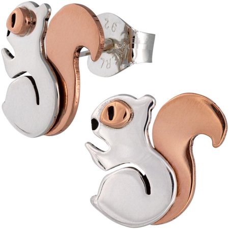 Squirrel Mixed Metal Earrings | The Animal Rescue Site