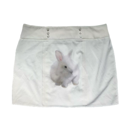 white graphic satin mini skirt