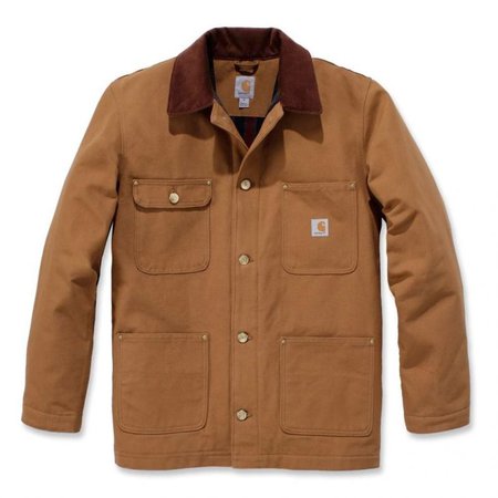 Carhartt Mens Firm Duck Chore Cotton Work Jacket Coat | Outdoor Look