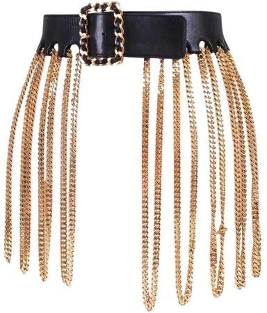 belt with gold chain
