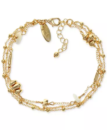 Style & Co Gold-Tone Bead Multi-Chain Anklet, Created for Macy's & Reviews - All Fashion Jewelry - Jewelry & Watches - Macy's