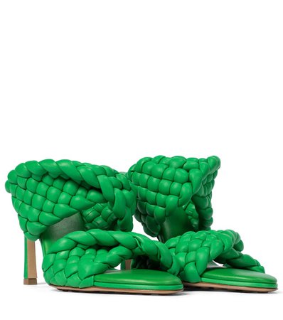 Bottega Veneta - Bv Curve Leather Sandals | Bottega Veneta - Mytheresa