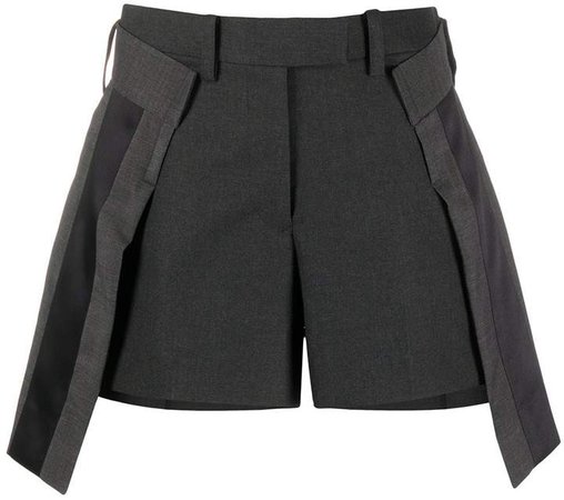 panelled tailored shorts