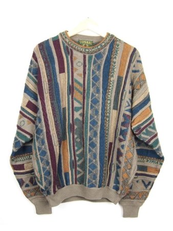 faded 80s sweater