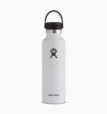 Hydro Flask Standard Mouth 621ml Insulated Bottle White - Rushfaster Australia