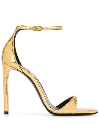 Gold Saint Laurent Amber 110mm sandals 604044EXV00 - Farfetch