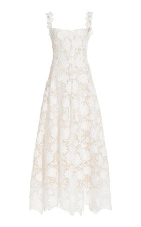 Guipure Lace Maxi Dress By Oscar De La Renta | Moda Operandi