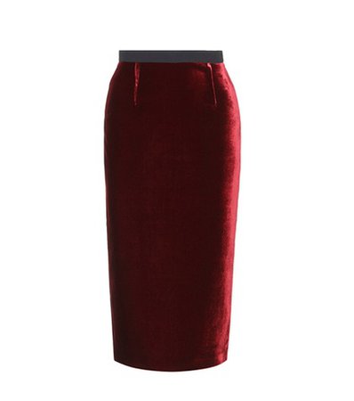 Exclusive to mytheresa.com – Arreton velvet and crêpe skirt