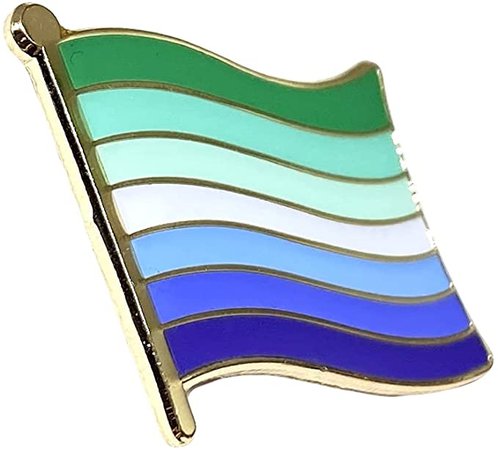 Amazon.com: MLM Pride Flag Gay Man Flag Lapel Pins - Apollian Chaeronean Vincian Brooch - Masculine Equivalent - Men Loving Men Badge: Clothing