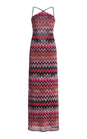 Halterneck Chevron Midi Dress By Missoni | Moda Operandi