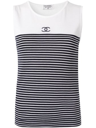 Chanel Pre-Owned Striped Tank Top Vintage | Farfetch.com