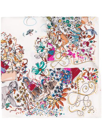 Salvatore Ferragamo floral-print silk scarf - FARFETCH